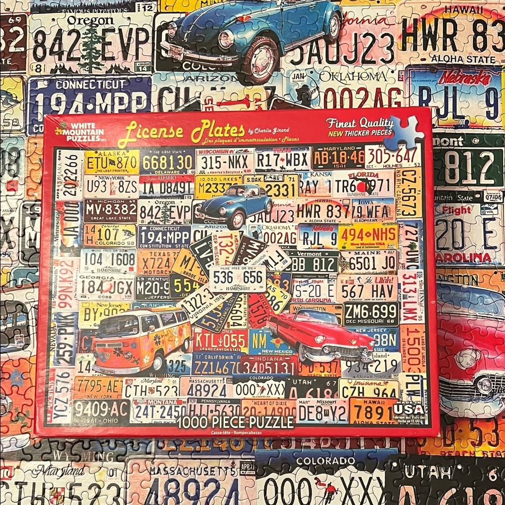 White Mountain License Plates Jigsaw Puzzle